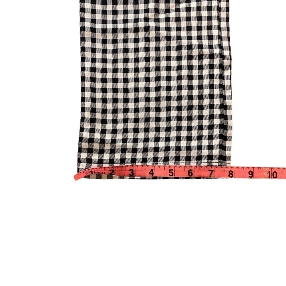 Gingham Print Fold Pleated Pants Size S - Picture 5 of 5